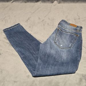 Judy Blue Jeans Women's Size 1/25 Blue Relaxed Fit Distressed, JB8271DK